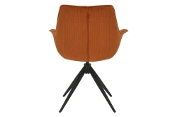 Armlehnstuhl Uma mit Drehfunktion Feincord braun