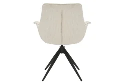 Armlehnstuhl Uma mit Drehfunktion Feincord beige