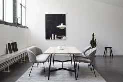 Bank Alvaro 2-Sitzer Bouclé grau