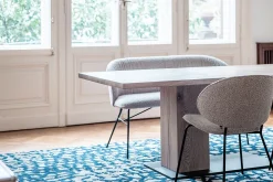 Bank Alvaro 3-Sitzer Bouclé grau