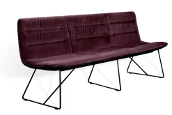 Bank Arva Light 3,5-Sitzer Stoff violett