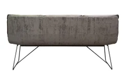 Bank Arva 3-Sitzer Stoff-Leder grau