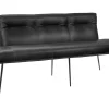 Bank D-light 3-Sitzer Leder schwarz