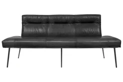 Bank D-light 3-Sitzer Leder schwarz