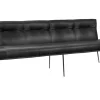 Bank D-light 4-Sitzer Leder schwarz