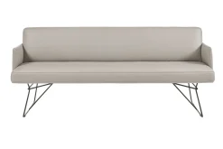 Bank Luisa 2,5-Sitzer mit Armlehne hellgrau