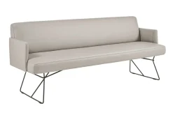 Bank Luisa 2,5-Sitzer mit Armlehne hellgrau