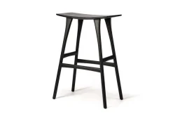 Barhocker Osso Eiche schwarz H 80 cm