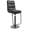 Barstuhl Arva Leder schwarz drehbar