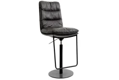 Barstuhl Arva Leder schwarz drehbar