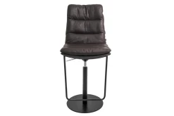Barstuhl Arva Leder schwarz drehbar