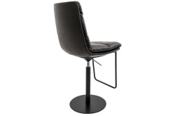 Barstuhl Arva Leder schwarz drehbar