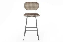 Barstuhl Stoff schwarz weiss