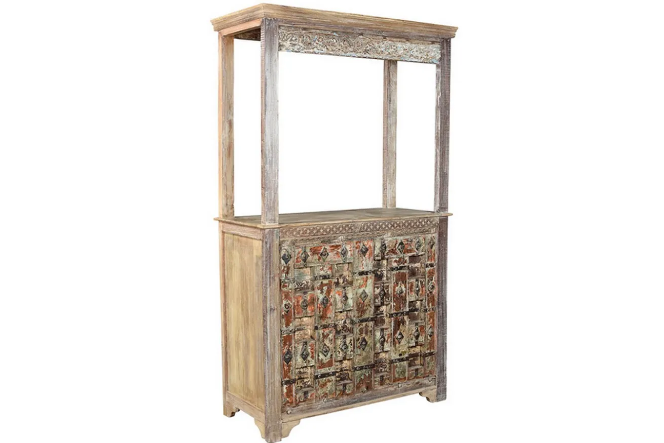 Bartresen Vintage Massivholz mit Aufbau