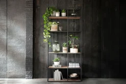 Bücherregal Barra Teak-Metall B 95 cm