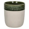 Becher Spiro grün beige D 8 cm