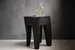 Beisteller Vito recycletes Teakholz schwarz