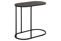 Beistelltisch Highlight Teak schwarz oval B 60 cm