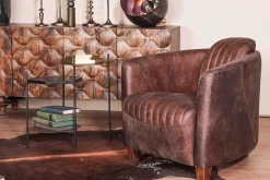 Beistelltisch Industrial Metall Marmor H 61cm