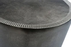 Beistelltisch Metall rund grau D 34 cm