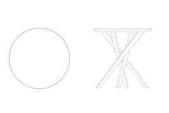 Beistelltisch Mikado Eiche natur D 50 cm