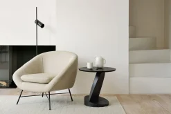 Beistelltisch Oblic Teak schwarz