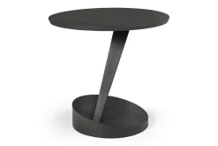 Beistelltisch Oblic Teak schwarz
