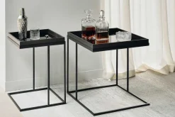 Beistelltisch schwarz 39x39 cm