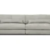 Big Sofa Venezia Leder hellgrau