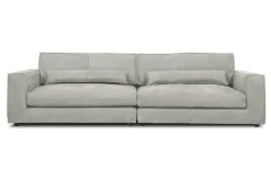 Big Sofa Venezia Leder hellgrau