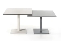 Bistrotisch Dario Keramik weiss höhenverstellbar