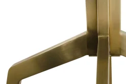 Bistrotisch Razor rund mit Marmorplatte braun 80