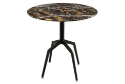 Bistrotisch Razor rund mit Marmorplatte schwarz 80