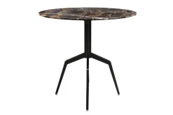 Bistrotisch Razor rund mit Marmorplatte schwarz 80