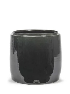 Blumentopf Keramik blaugrau D 30 cm