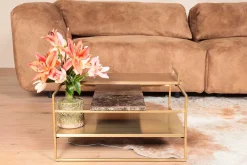 Couchtisch Architect Metall gold klein