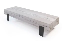 Couchtisch Beam Eiche Massivholz weiss