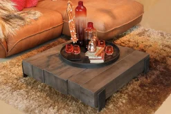 Couchtisch Beam Eiche Massivholz schwarz