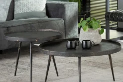 Couchtisch 2er Set Metall grau