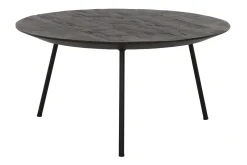 Couchtisch Highlight Teak schwarz rund D 60 cm