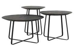 Couchtisch Highlight Teak schwarz D 50 cm