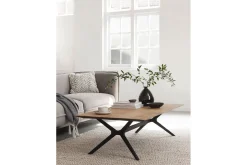 Couchtisch Metropole Teak Metall 130 x 38 cm