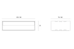 Couchtisch Nordic Eiche massiv B 120 cm