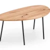Couchtisch oval Eiche Massivholz ab 95x50