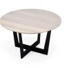 Couchtisch Round Ulme weiss