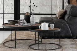 Couchtisch Set Highlight rund natur