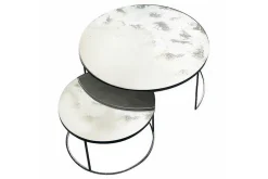 Couchtisch Set Nesting rund clear