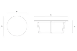 Couchtisch Tripod Eiche massiv D 96 cm
