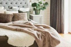 Decke Fluffy taupe 120 x 180 cm