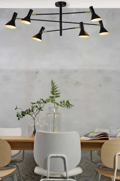 Deckenlampe Izmir Eisen schwarz